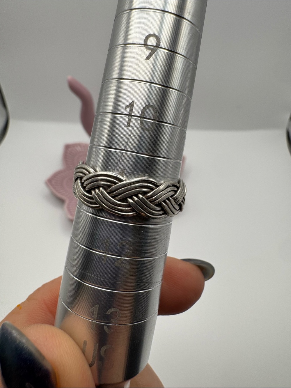 Braided Sterling Silver Band Ring , Sz 11